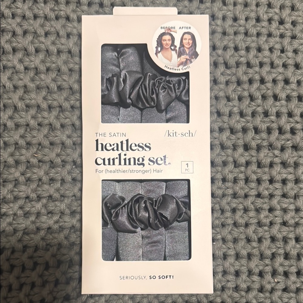 Kitsch Satin Heatless Curling Set - Gray